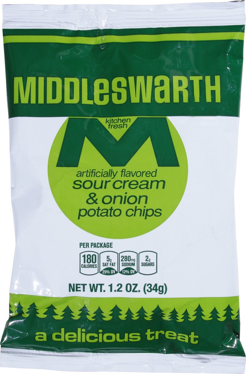 slide 10 of 15, Middleswarth Sour Cream & Onion Chips, 2.125 oz