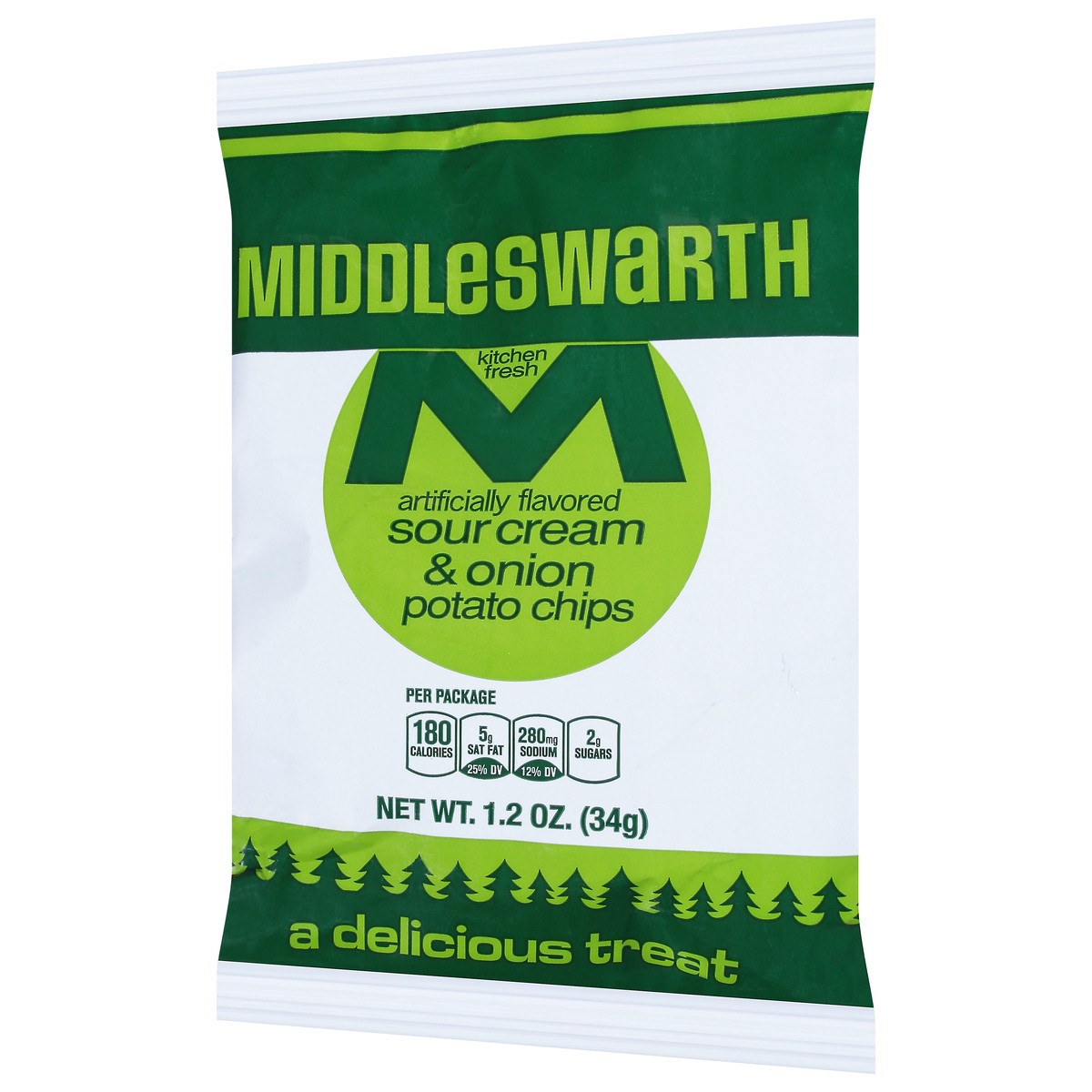 slide 3 of 15, Middleswarth Sour Cream & Onion Chips, 2.125 oz