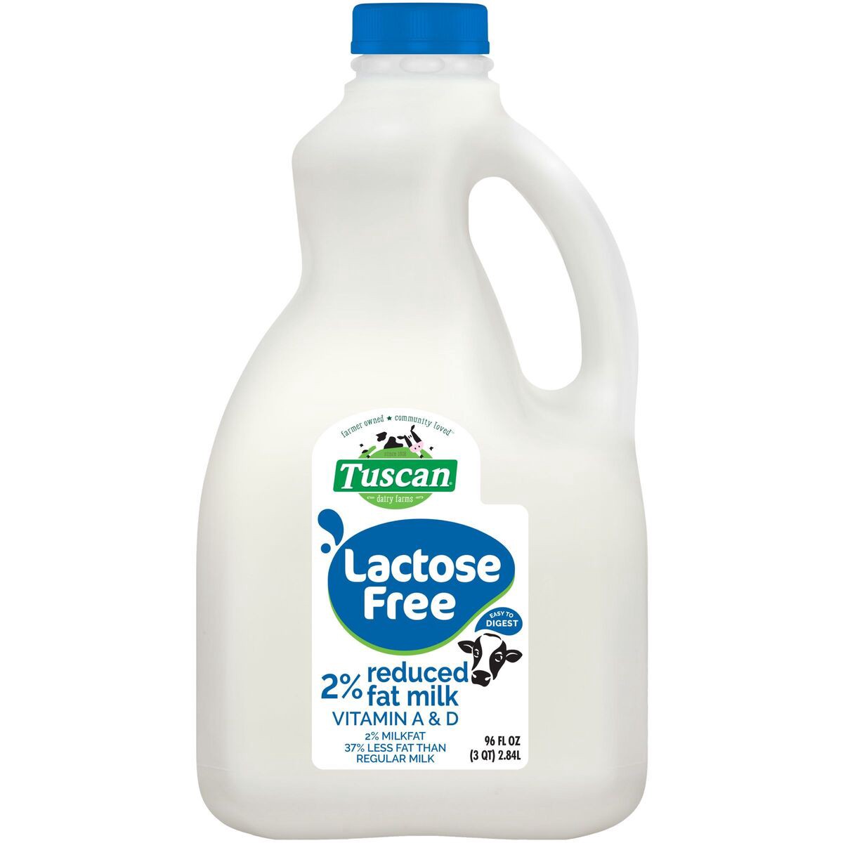 slide 2 of 2, Tuscan Dairy Farm Lactose Free 2% Reduced Fat Milk, 96 oz