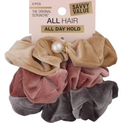 Conair Scrunchie With Charm, 3 Pack