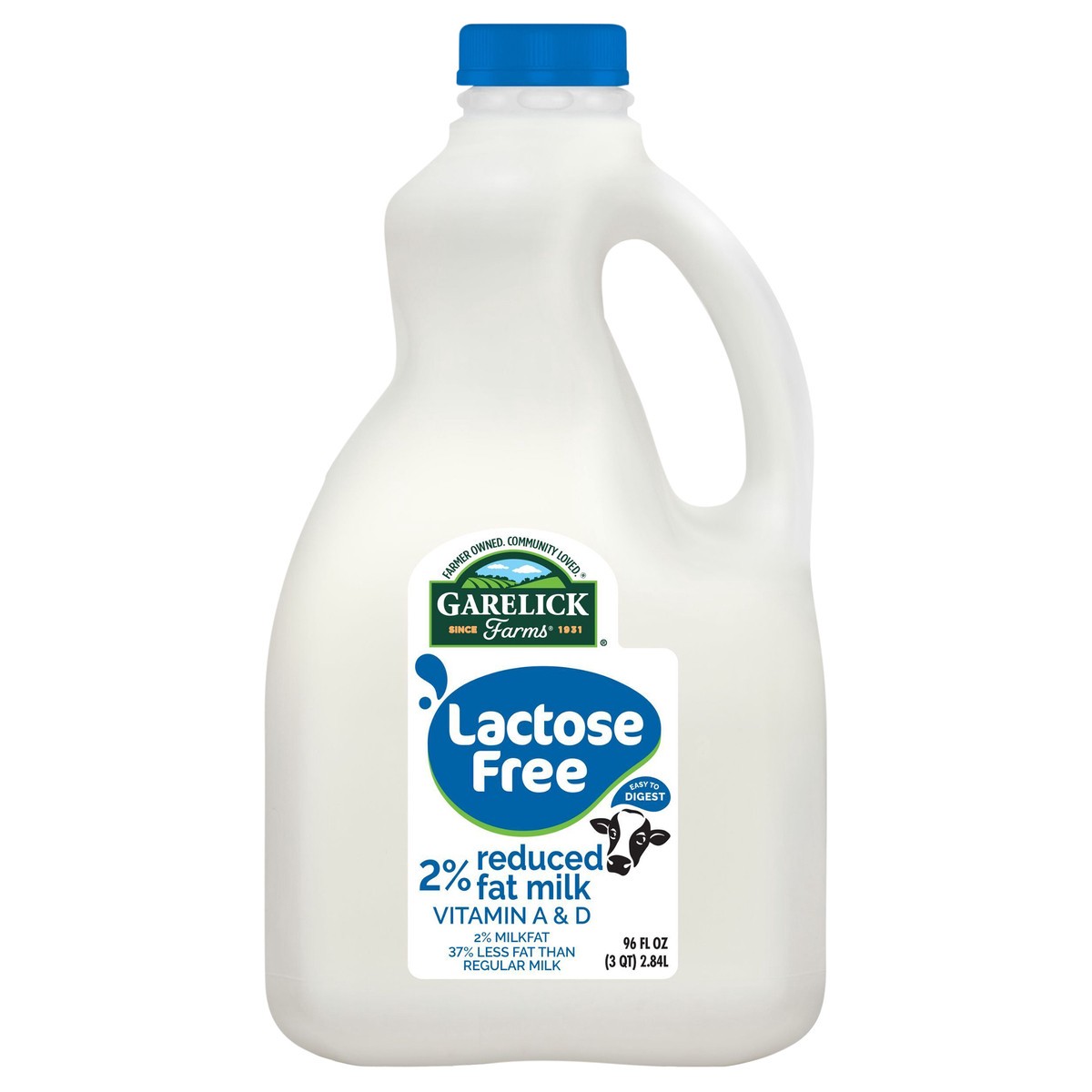 slide 1 of 2, Garelick Farm Lactose Free 2% Reduced Fat Milk, 96 oz