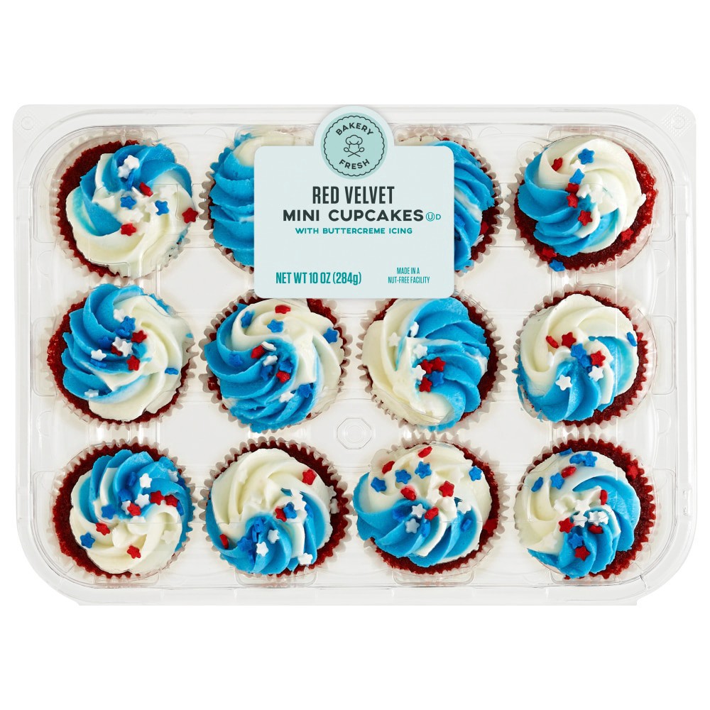slide 1 of 1, Bakery Fresh Assorted Red Velvet Cupcakes, 12 ct; 10 oz