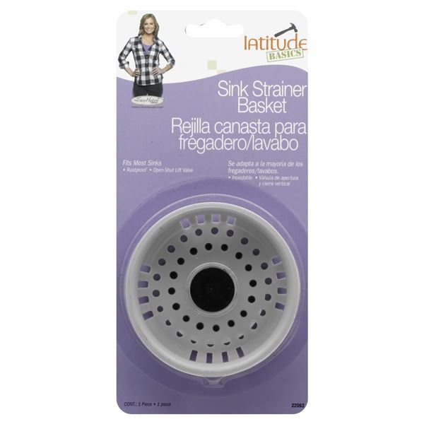 slide 1 of 1, Latitude Sink Strainer Basket 1 ea, 1 ea