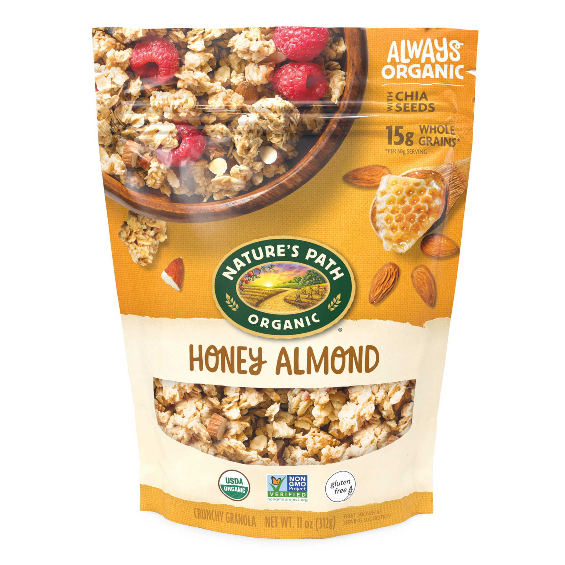 slide 1 of 5, Nature's Path Organic Honey Almond Gluten Free Granola 11oz Pouch, 11 oz