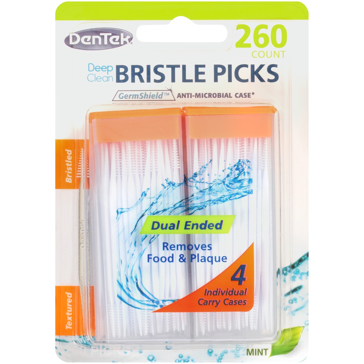 slide 4 of 7, DenTek Mint Deep Clean Bristle Picks, 250 ct