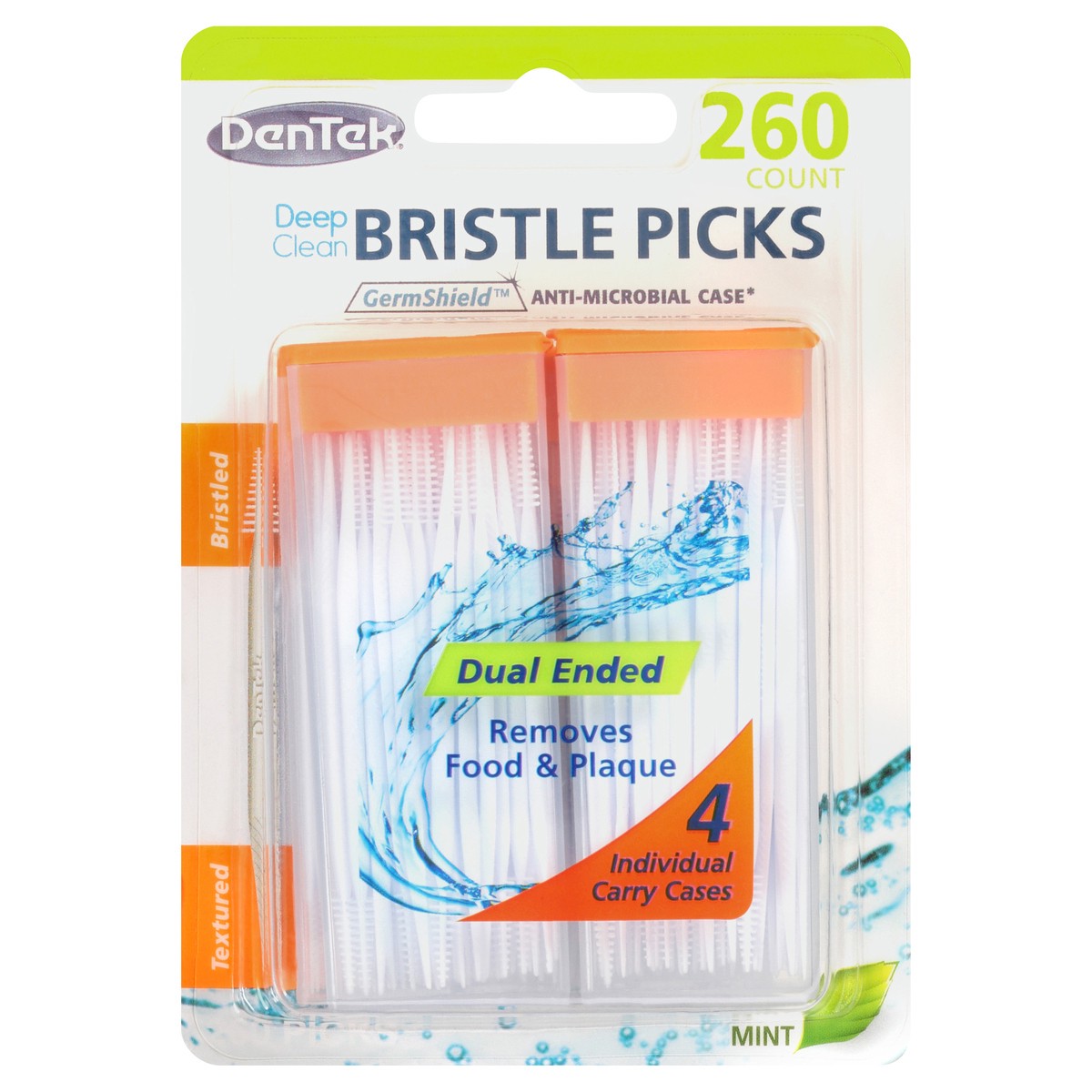 slide 7 of 7, DenTek Mint Deep Clean Bristle Picks, 250 ct