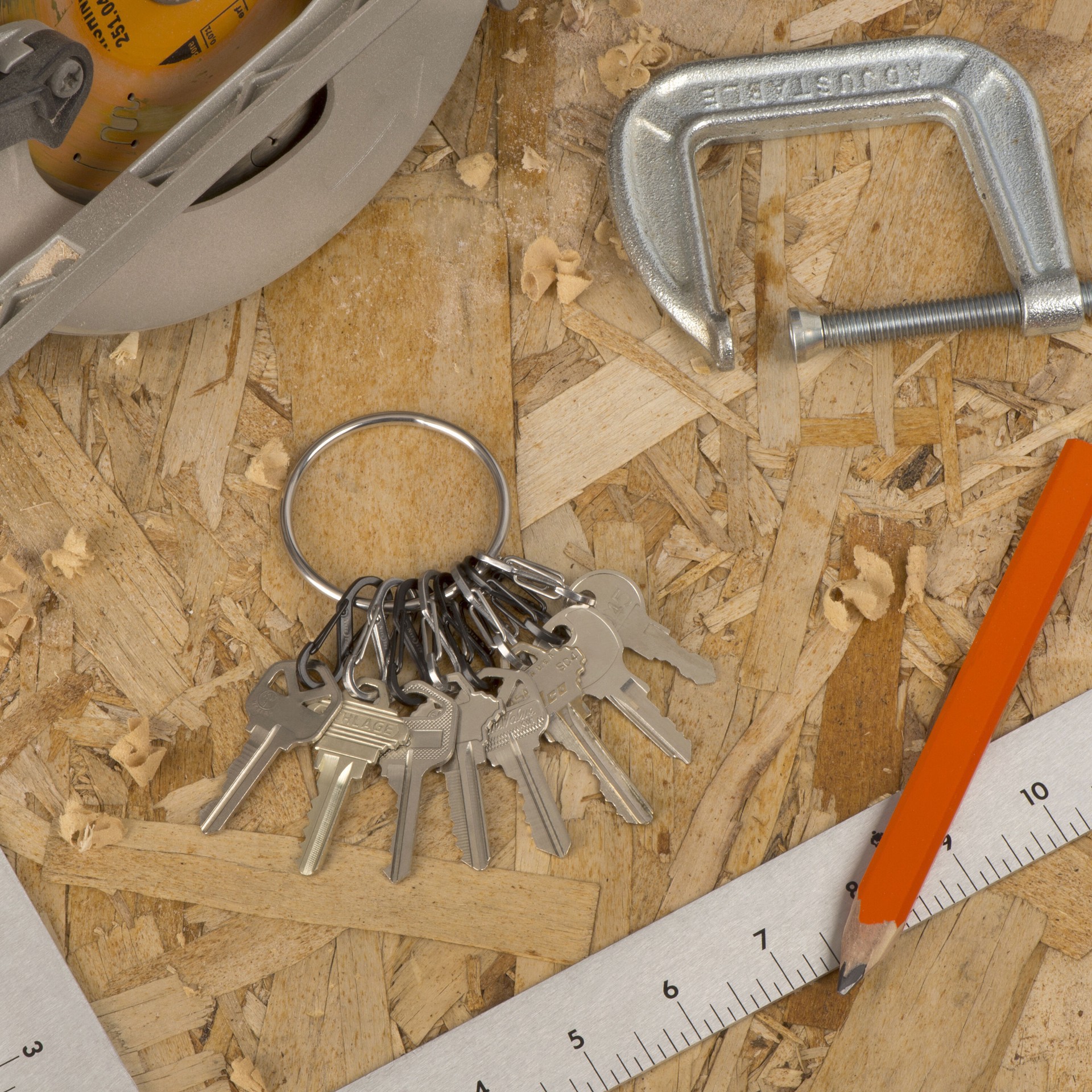 slide 6 of 6, Big Keyring Stnlss Steel, 1 ct