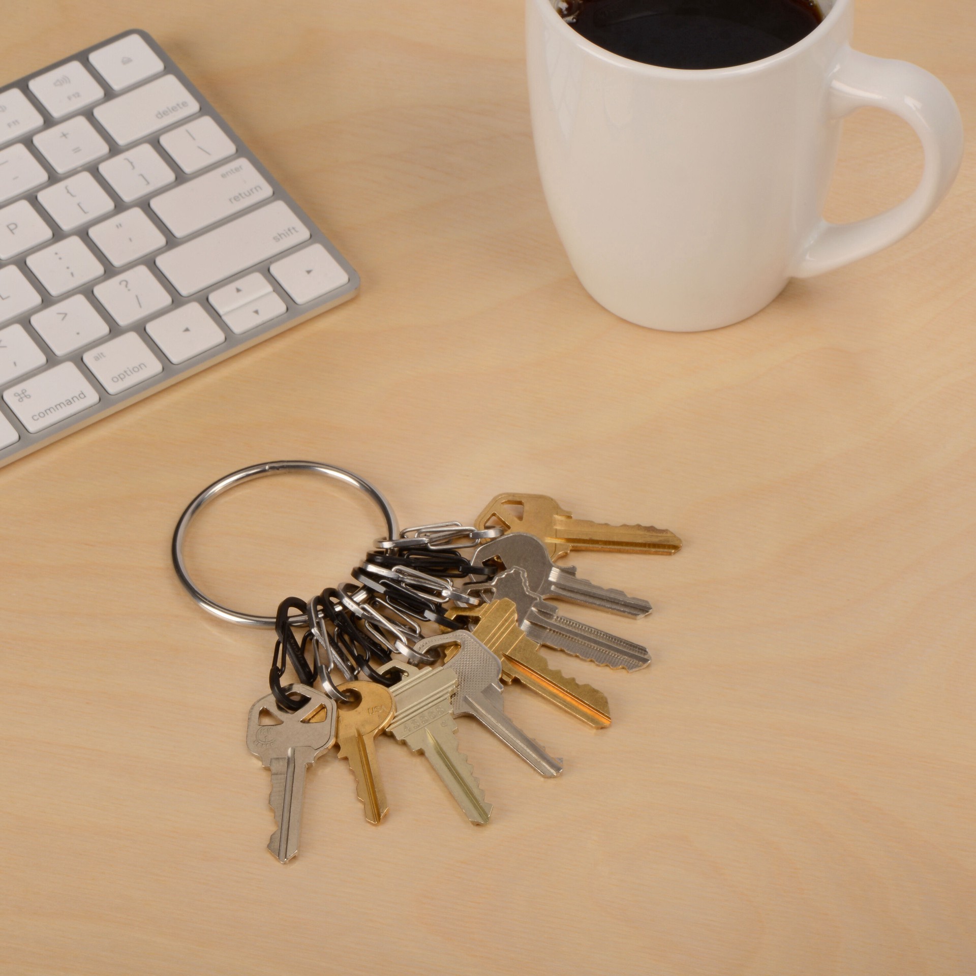 slide 3 of 6, Big Keyring Stnlss Steel, 1 ct