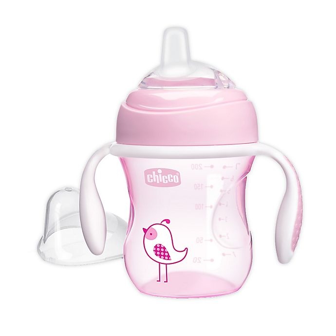 slide 1 of 8, Chicco Silicone Spout Transition Sippy Cup - Pink, 7 oz