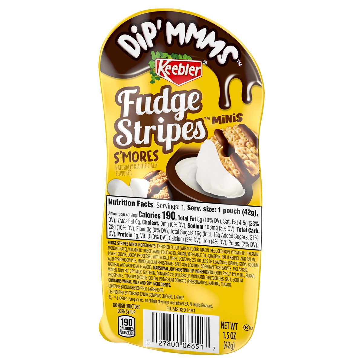 slide 8 of 8, Keebler Fudge Stripes Minis Dip'mmms S'mores 1.5 oz, 1.5 oz