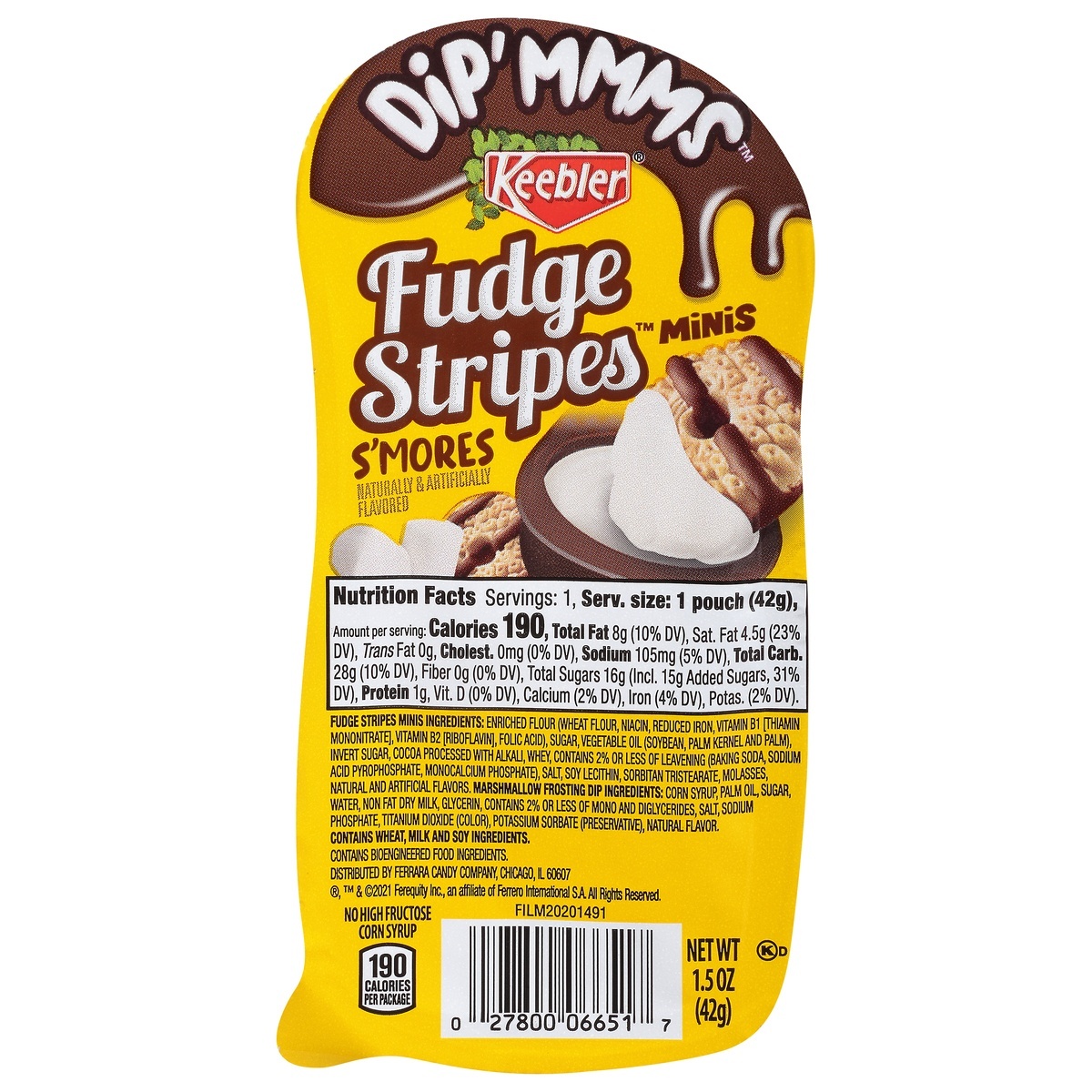 Keebler Fudge Stripes Minis Dip'mmms S'mores 1.5 oz 1.5 oz Shipt
