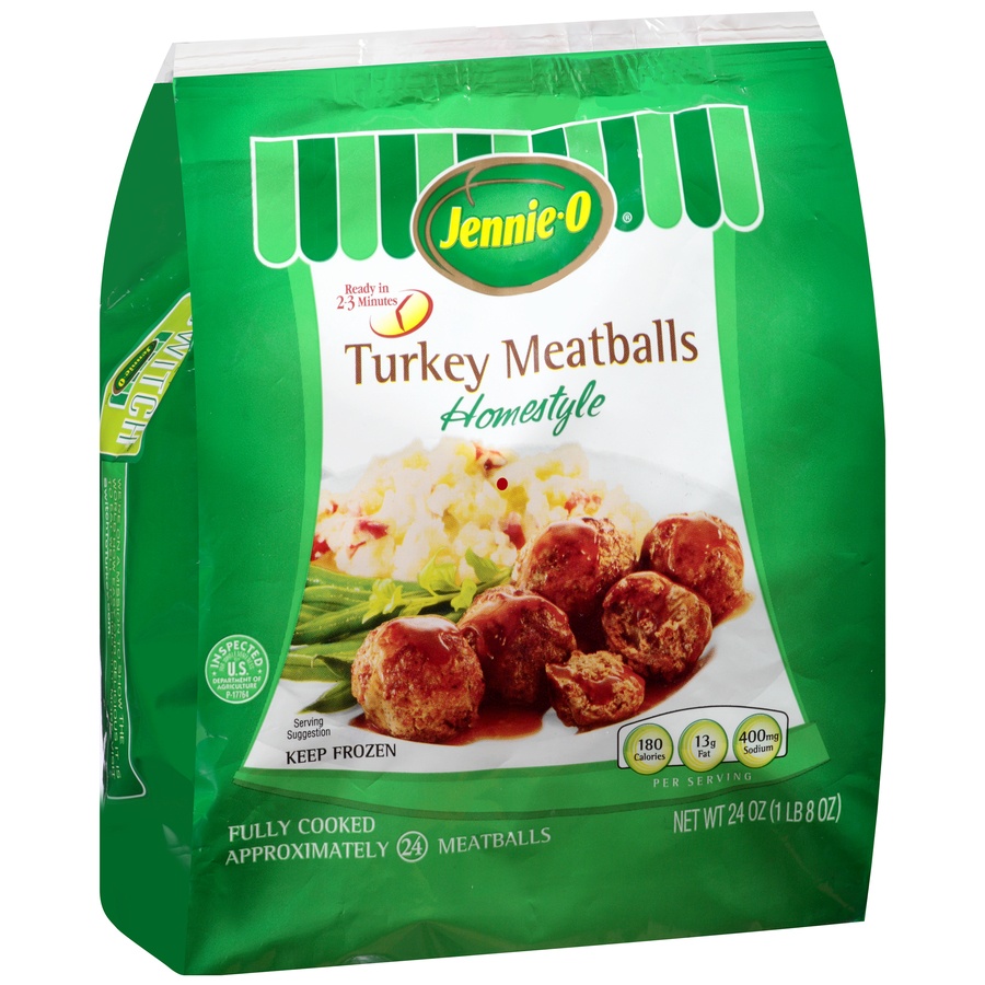 slide 2 of 8, Jennie-O Turkey Meatballs Homestyle, 24 oz