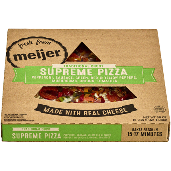 slide 1 of 1, Meijer Supreme Pizza, Traditional Crust, 38 oz