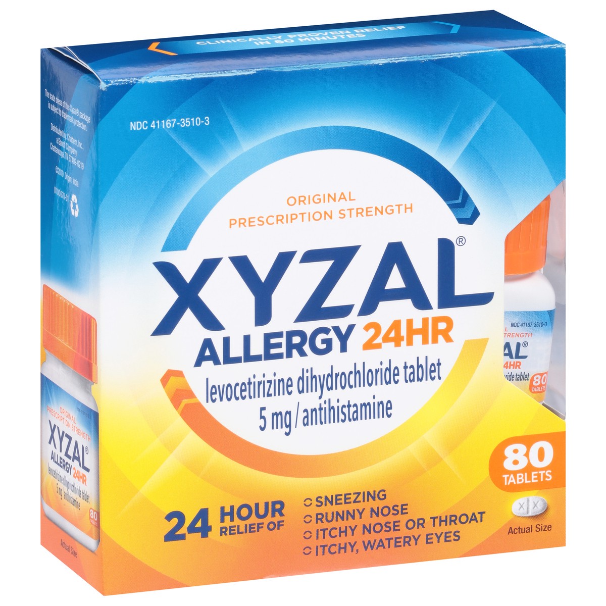slide 3 of 9, Xyzal Allergy Relief Tablets - Levocetirizine Dihydrochloride - 80ct, 80 ct