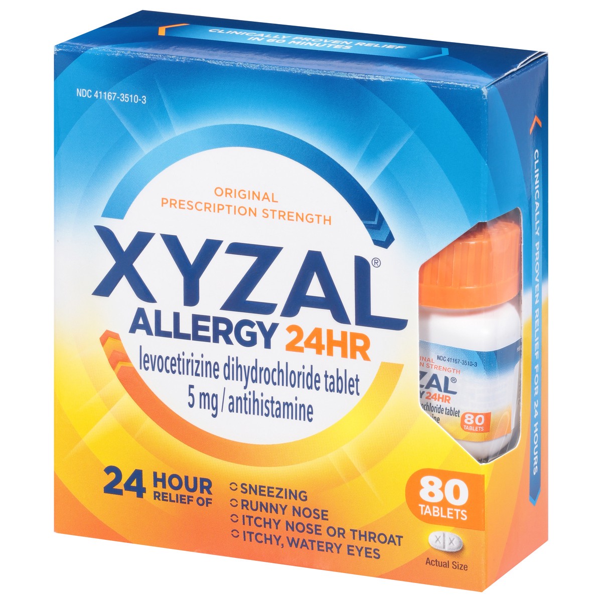 slide 4 of 9, Xyzal Allergy Relief Tablets - Levocetirizine Dihydrochloride - 80ct, 80 ct