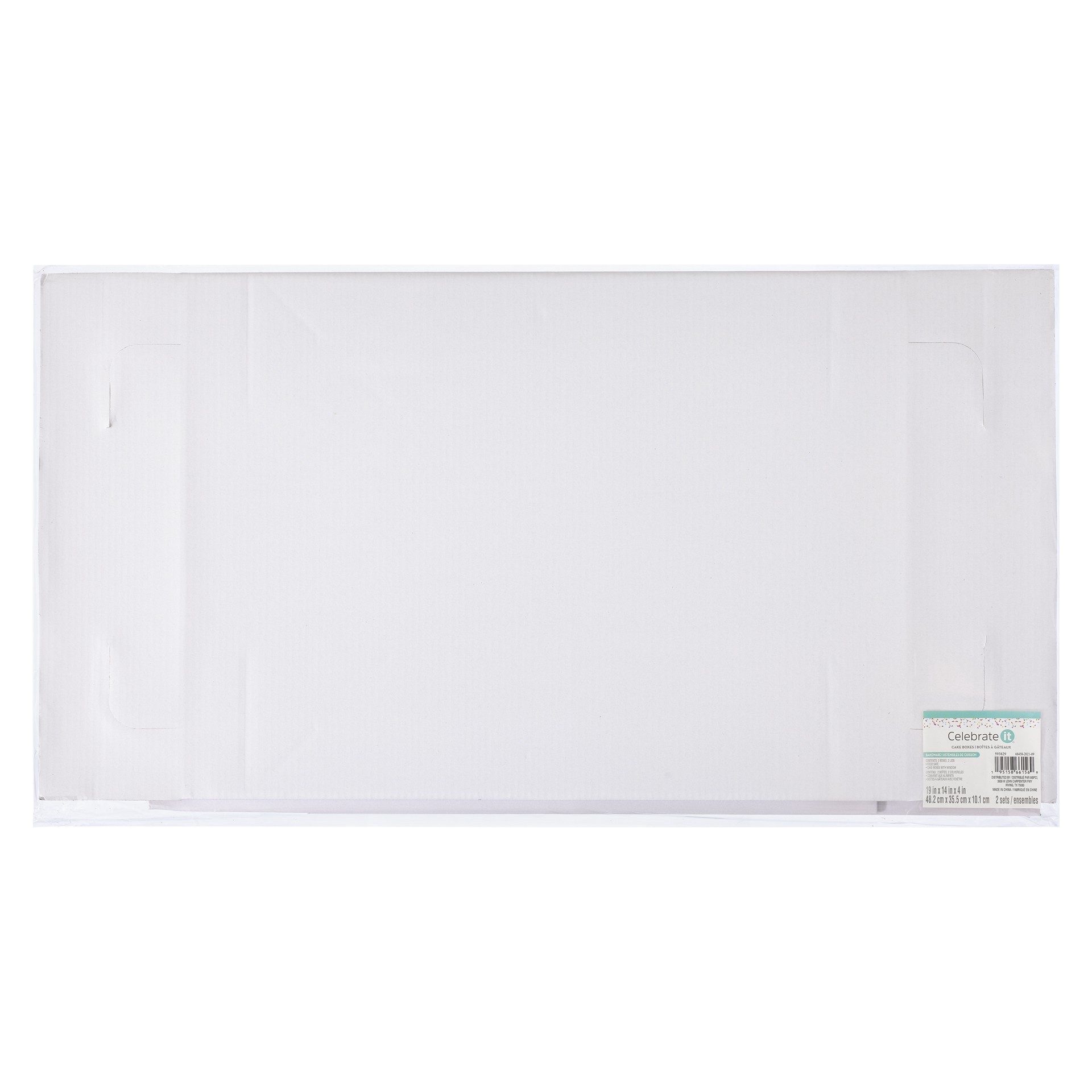 slide 3 of 5, Corrugated Window Cake Boxes By Celebrate It, 19 in x 14 in x 4 in