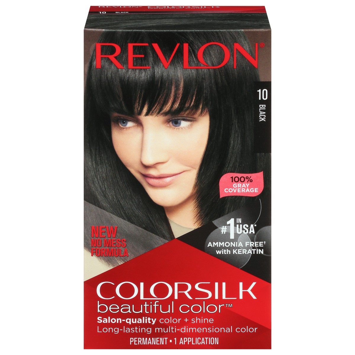 slide 1 of 9, Revlon Colorsilk Black, 1 ct