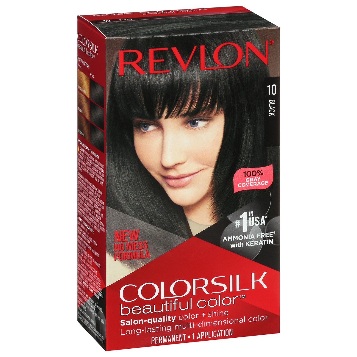 slide 1 of 9, Revlon Colorsilk Black, 1 ct