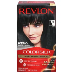 Revlon ColorSilk Beautiful Color Permanent Hair Color, 010 Black
