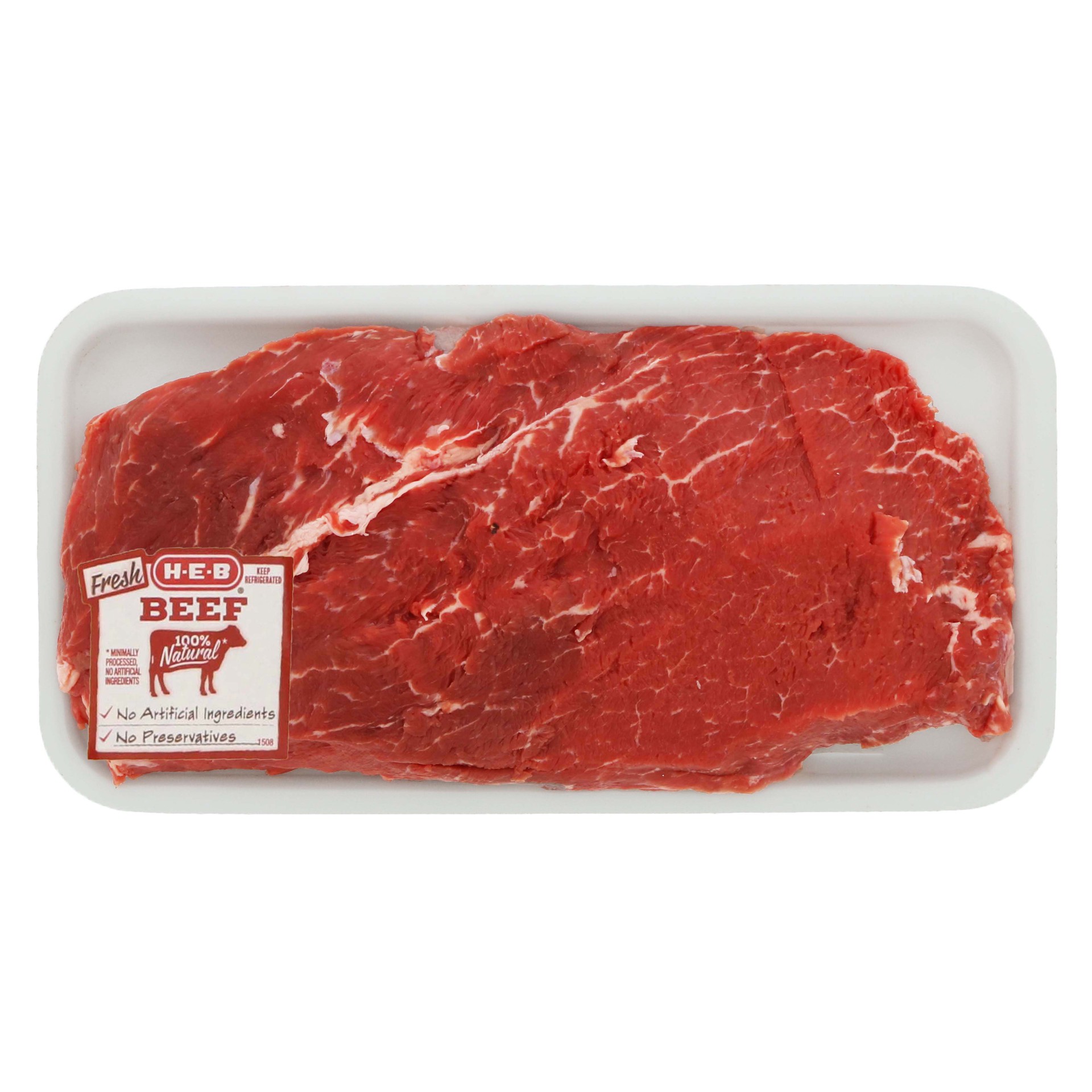 slide 1 of 1, H-E-B Beef Flat Iron Steak - USDA Select, per lb