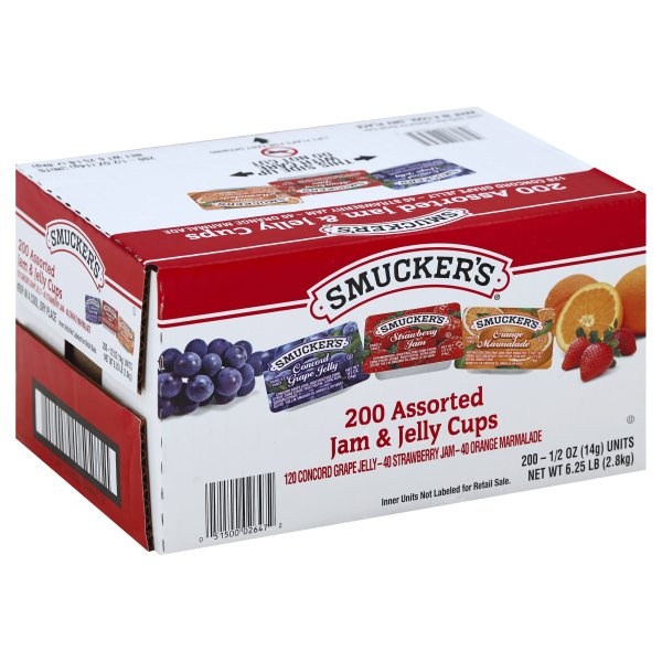 slide 1 of 1, Smucker's Jam & Jelly Cups 200 ea, 200 ct