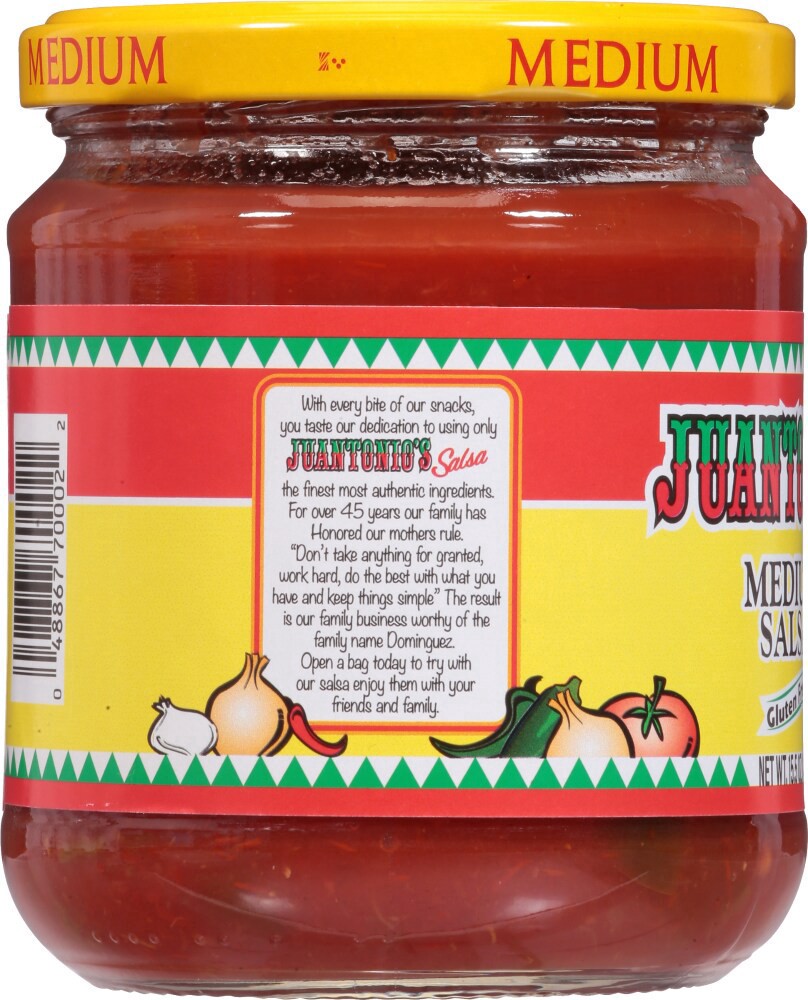 slide 4 of 4, Juantonio's Medium Salsa, 15.5 oz