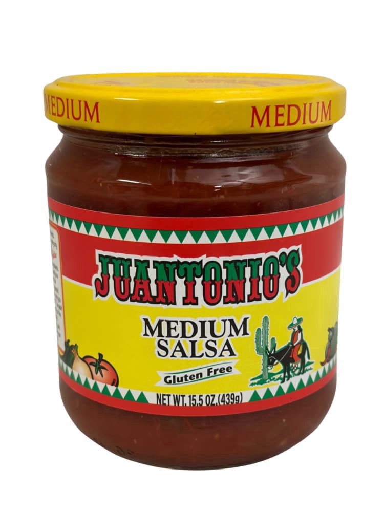 slide 1 of 4, Juantonio's Medium Salsa, 15.5 oz