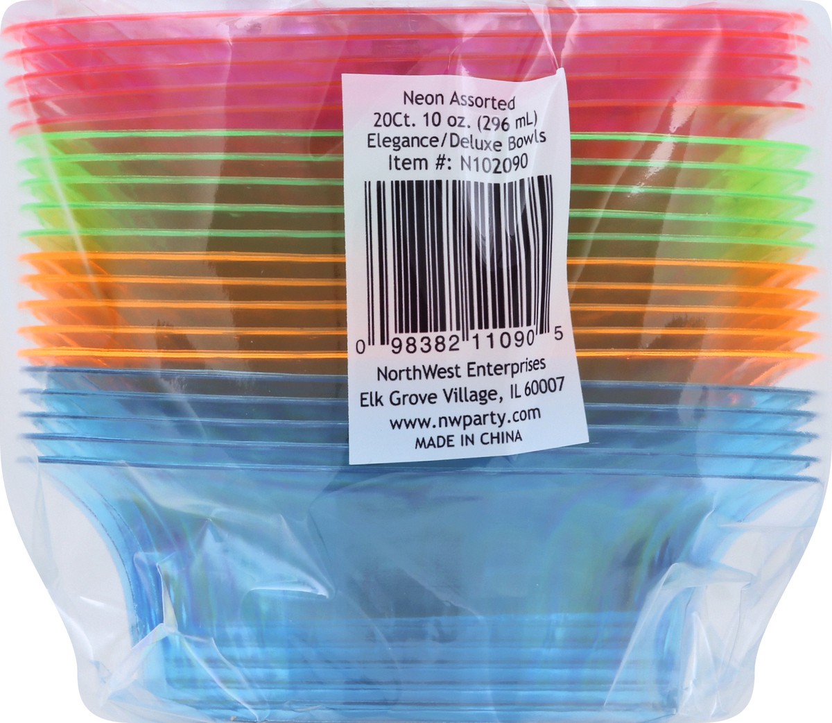 slide 5 of 6, Northwest Party Essentials Brights Bowls Assorted Neon, 20 ct
