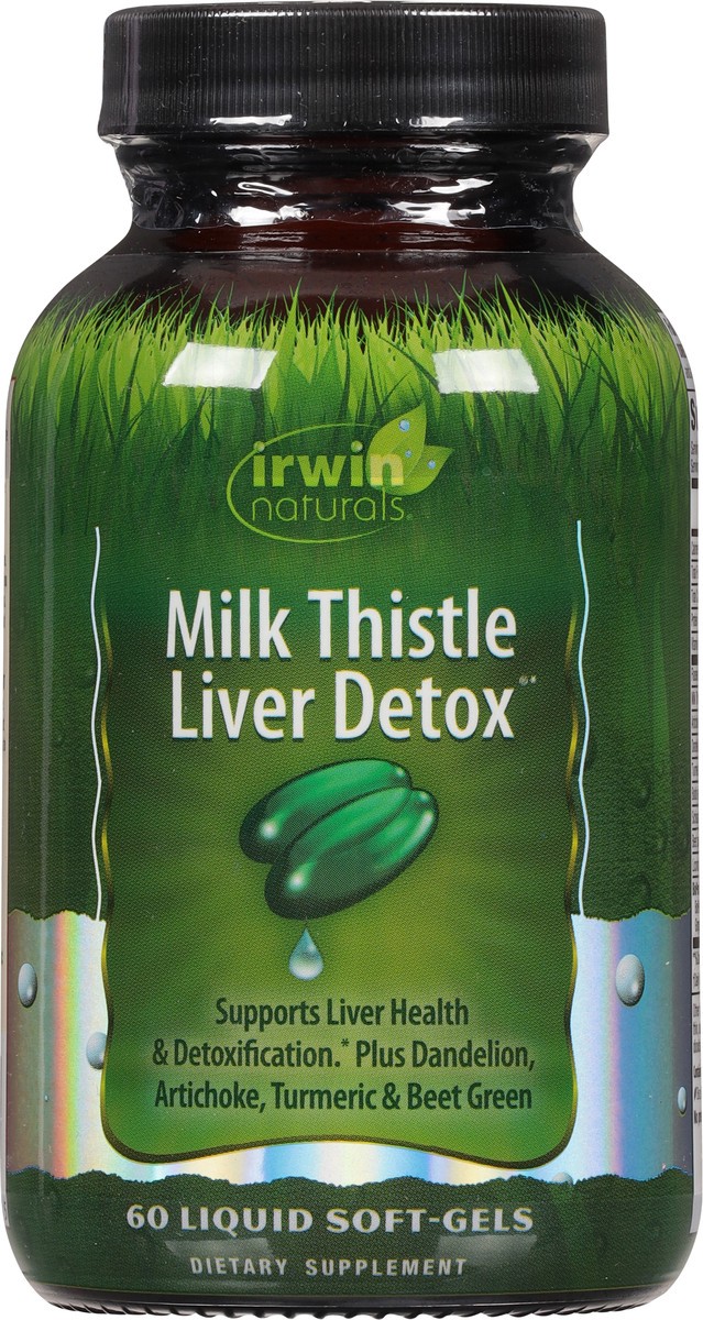 slide 4 of 9, Irwin Naturals Milk Thistle Liver Detox, 60 ct