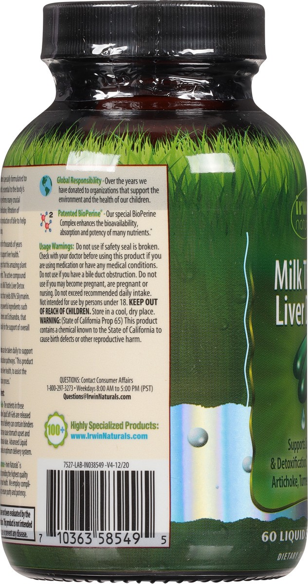 slide 8 of 9, Irwin Naturals Milk Thistle Liver Detox, 60 ct