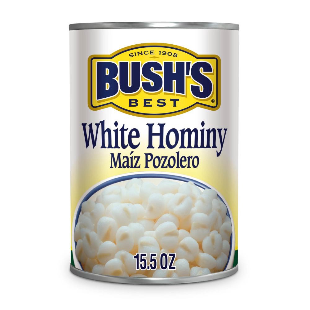 slide 1 of 5, Bush's Best Bush's White Hominy 15.5 oz, 14.5 oz