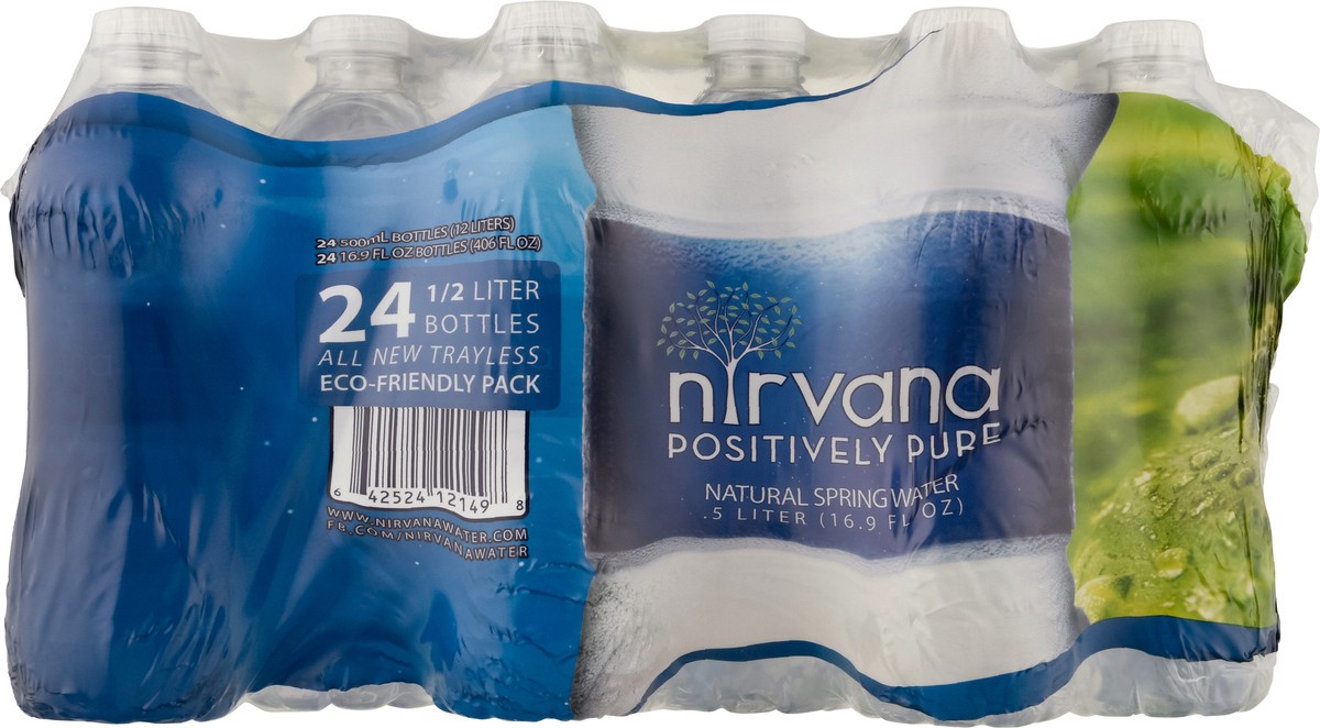 slide 7 of 11, Nirvana Natural Spring Water 24 - 16.9 fl oz Bottles, 24 ct; 16.9 oz
