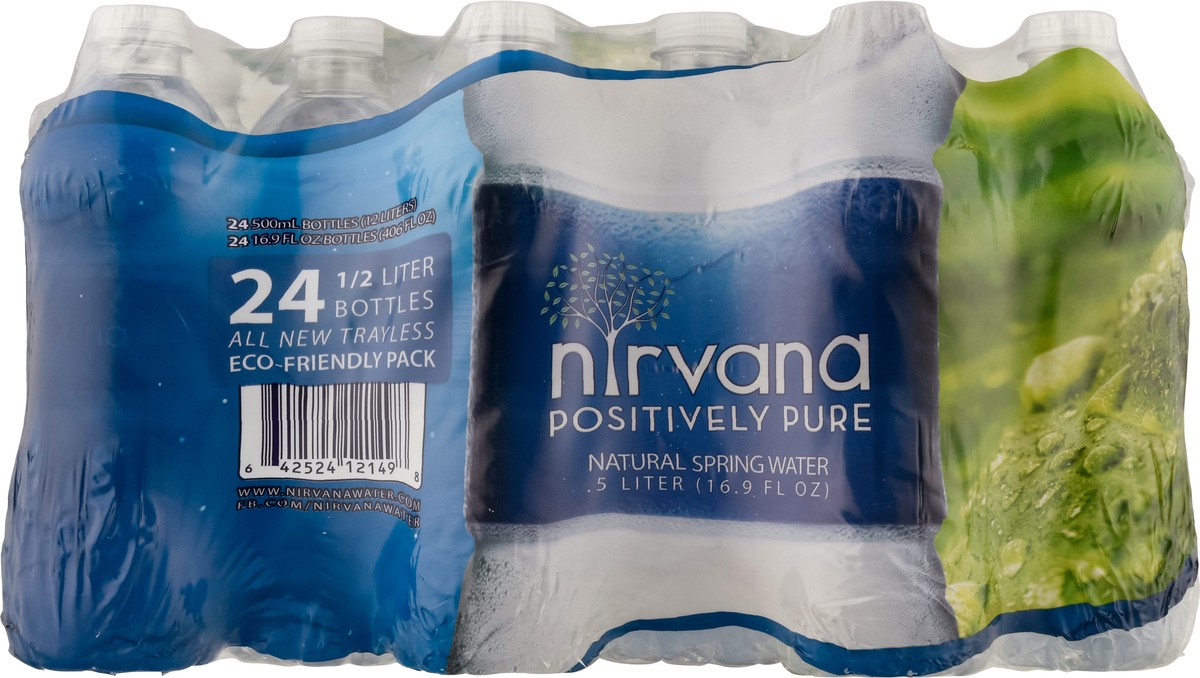 slide 11 of 11, Nirvana Natural Spring Water 24 - 16.9 fl oz Bottles, 24 ct; 16.9 oz