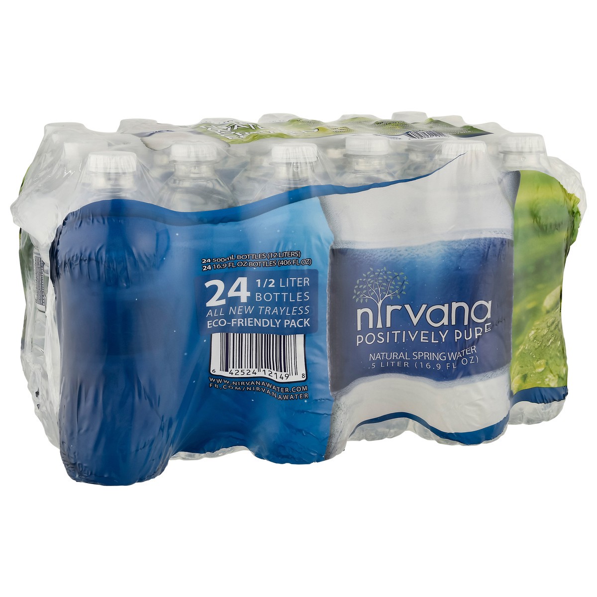 slide 4 of 11, Nirvana Natural Spring Water 24 - 16.9 fl oz Bottles, 24 ct; 16.9 oz