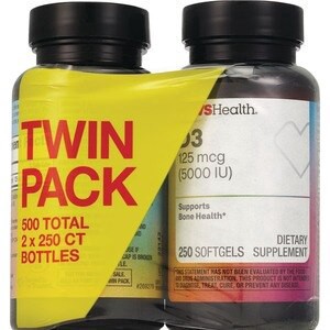 slide 1 of 1, CVS Health Twin Pack Vitamin D3 Softgels, 500 Ct, 1 ct