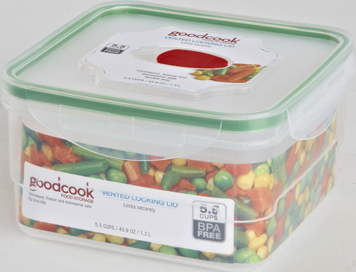 slide 1 of 1, Good Cook Square Food Storage Container, 5.5 cup