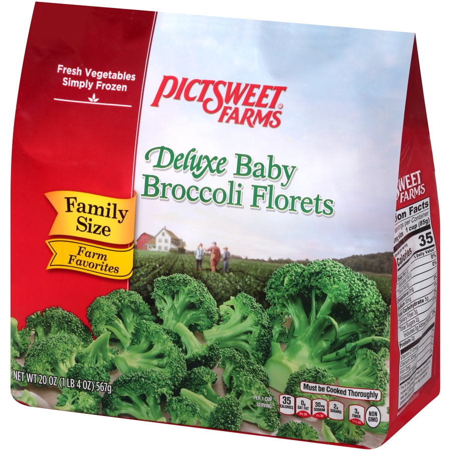 slide 3 of 8, PictSweet Family Size Baby Broccoli Florets, 20 oz