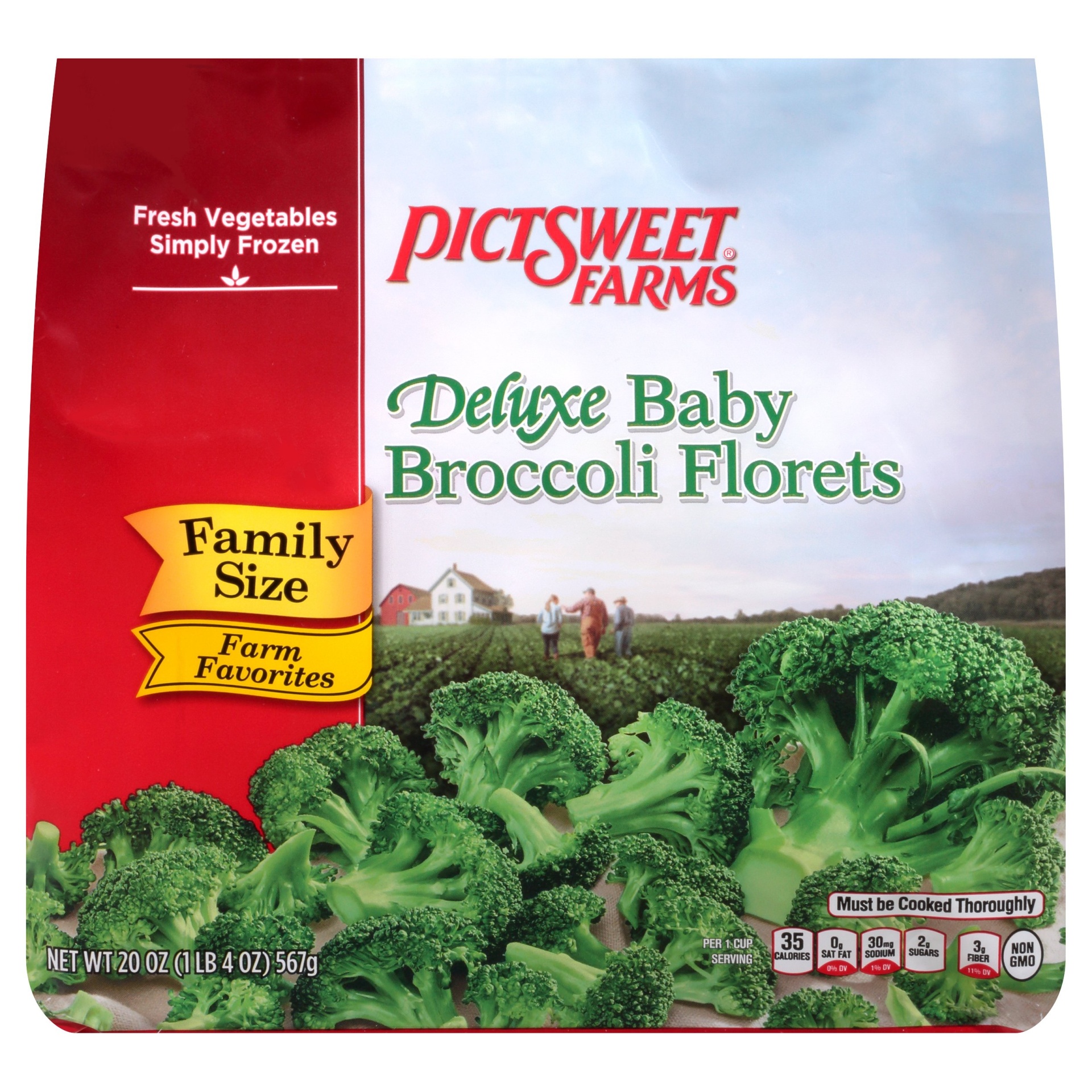 slide 1 of 8, PictSweet Family Size Baby Broccoli Florets, 20 oz