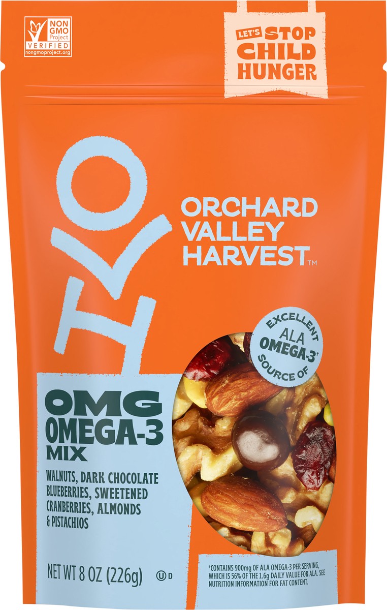 slide 6 of 13, Orchard Valley Harvest OMG Omega - 3 Mix 8oz SUB, 8 oz