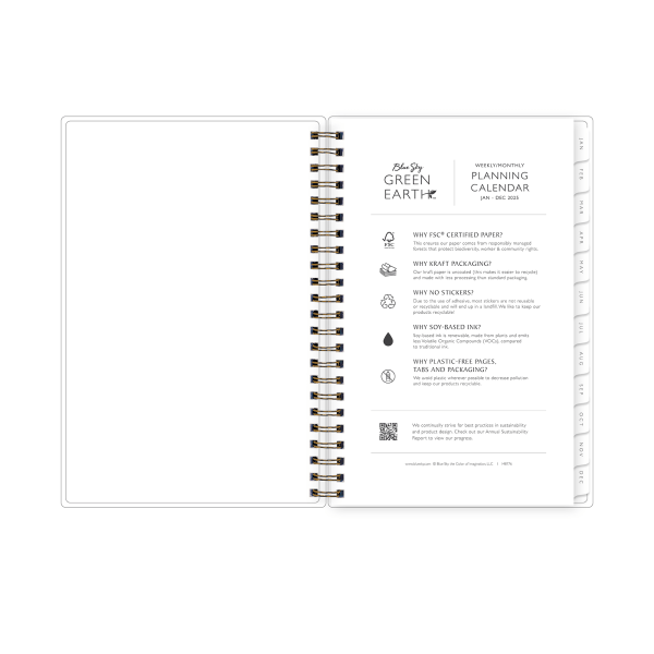 slide 7 of 9, 2025 Blue Sky Weekly/Monthly Planning Calendar, 5"" X 8"", 50% Recycled, Remi, January To December, 148786, 1 ct