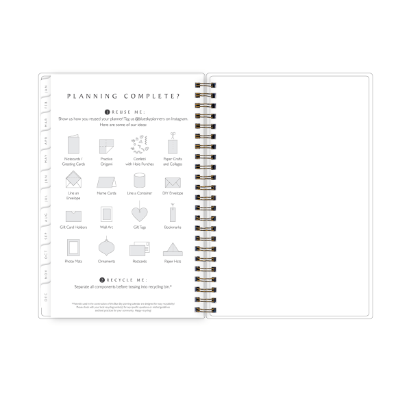 slide 5 of 9, 2025 Blue Sky Weekly/Monthly Planning Calendar, 5"" X 8"", 50% Recycled, Remi, January To December, 148786, 1 ct