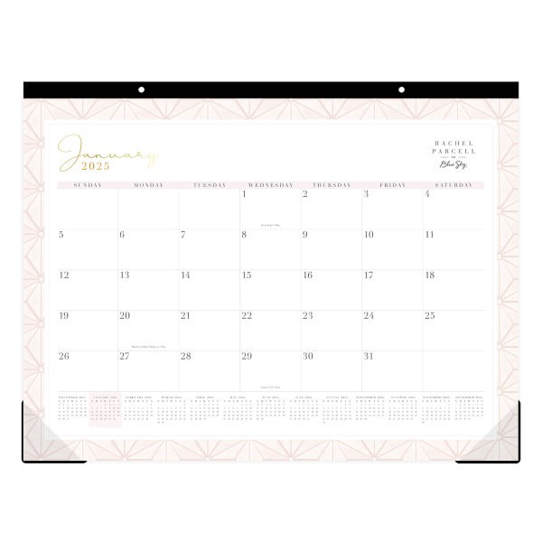 slide 1 of 2, 2025 Blue Sky Monthly Desk Pad Calendar, 22"" X 17"", Lacey, January To December, 148937, 1 ct