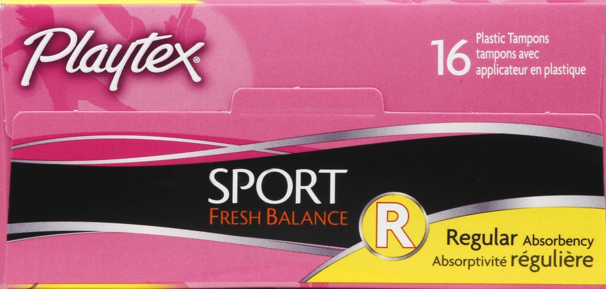 slide 2 of 6, Playtex Sport Plastic Tampons Scented Fresh Balance Regular Absorbency - 16 Count, 16 ct