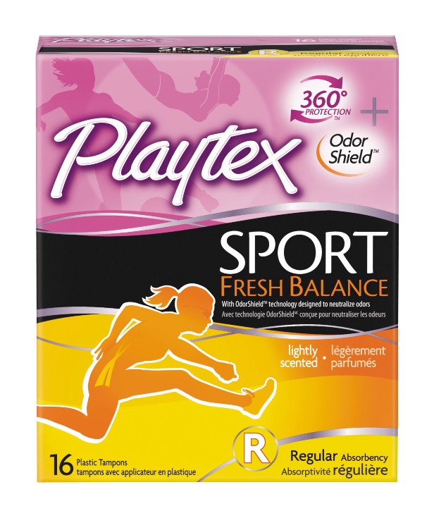 slide 1 of 6, Playtex Sport Plastic Tampons Scented Fresh Balance Regular Absorbency - 16 Count, 16 ct