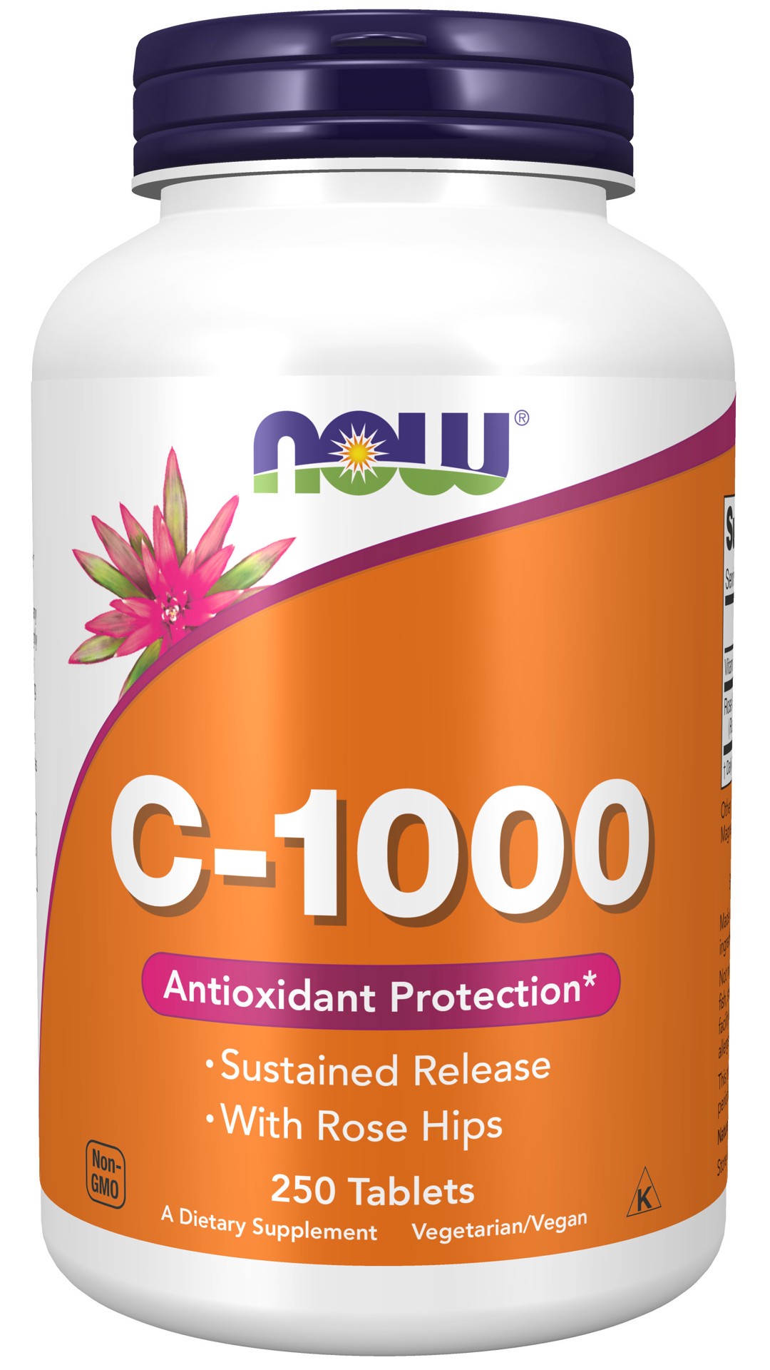 slide 1 of 4, NOW Vitamin C-1000 Sustained Release - 250 Tablets, 250 ct