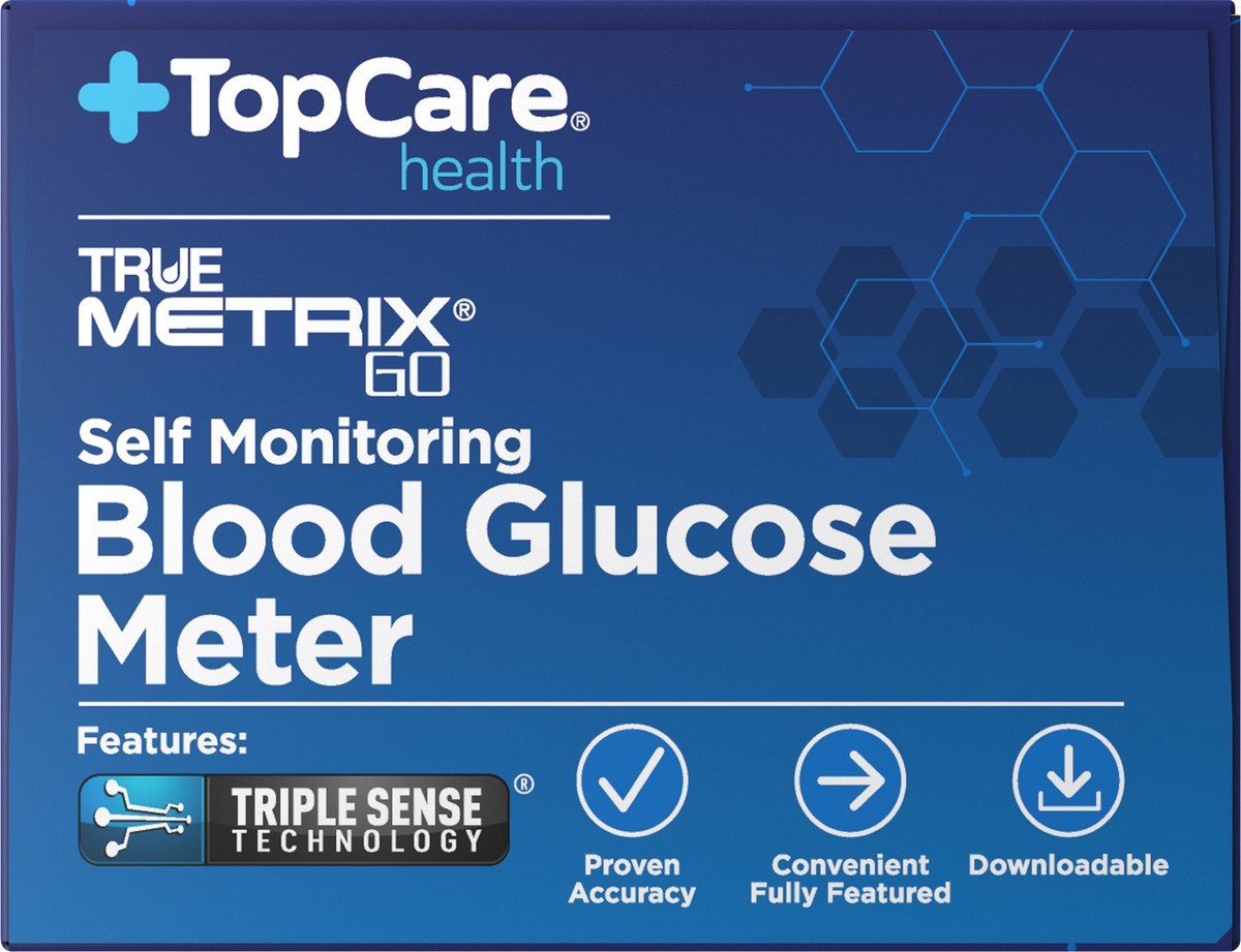slide 11 of 11, TopCare True Metrix Go, Self Monitoring Blood Glucose Meter, 1 ct