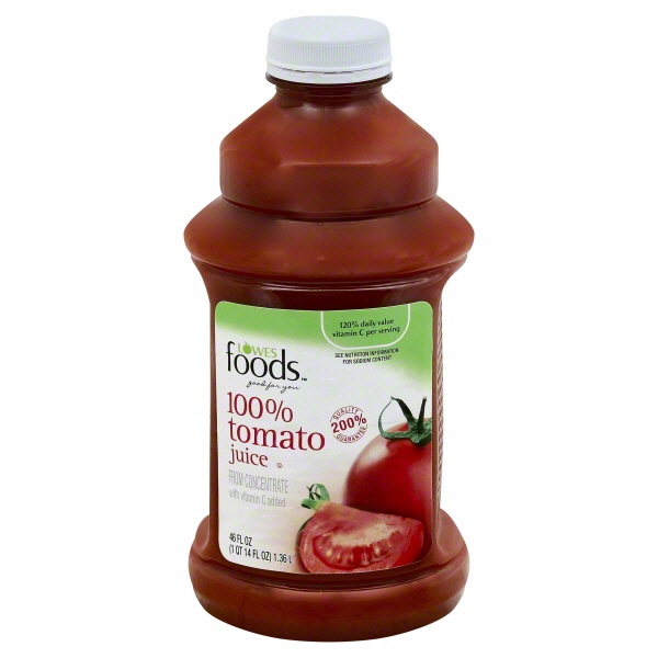 slide 1 of 1, Lowes Foods Tomato Juice - 46 oz, 46 oz