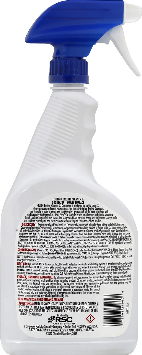 slide 5 of 9, GUNK Multi-Surface Citrus Engine Cleaner & Degeaser 32 oz, 32 oz