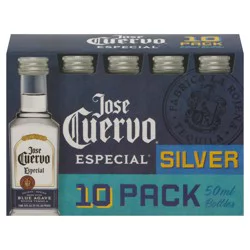 Jose Cuervo Especial Sliver Tequila 10- 50 ml Bottles