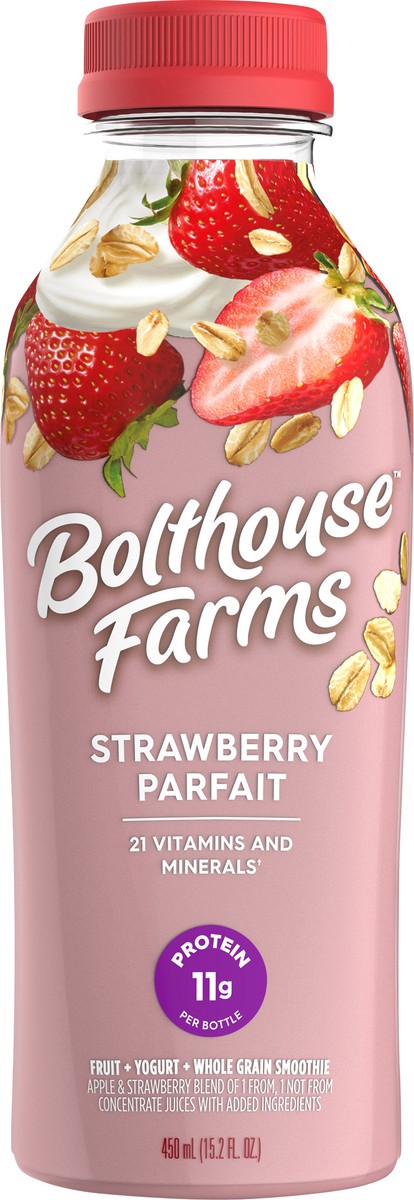 slide 3 of 5, Bolthouse Farms Fruit Smoothie, Strawberry Parfait- 15.2 oz, 15.2 oz